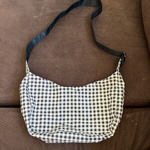 Baggu Medium Nylon Crescent: Gingham Print